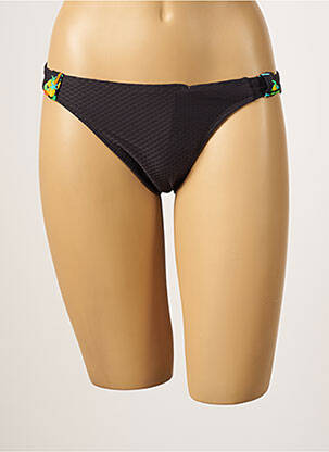 Bas de maillot de bain effet matière satinée culotte noir BESTFORM femme