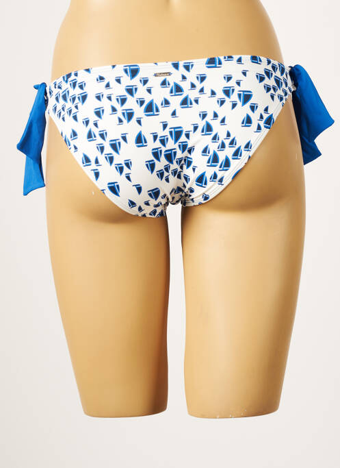 Bas de maillot de bain imprimé fantaisie bikini blanc VARIANCE femme