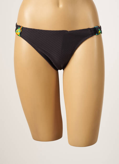Bas de maillot de bain effet matière satinée culotte noir BESTFORM femme