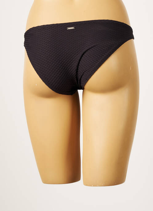 Bas de maillot de bain effet matière satinée culotte noir BESTFORM femme