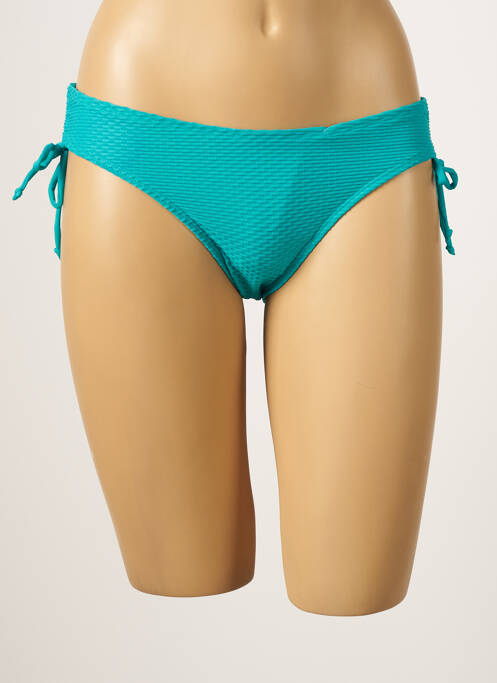 Bas de maillot de bain fermeture liens à nouer culotte bleu VARIANCE femme