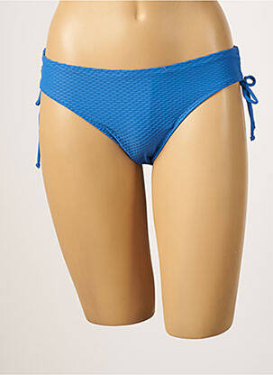 Bas de maillot de bain tissage texturé culotte bleu VARIANCE femme