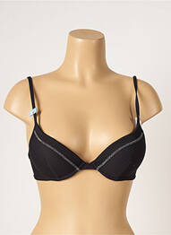 Haut de maillot de bain bretelles élastiquées ajustables noir CHERRY BEACH femme