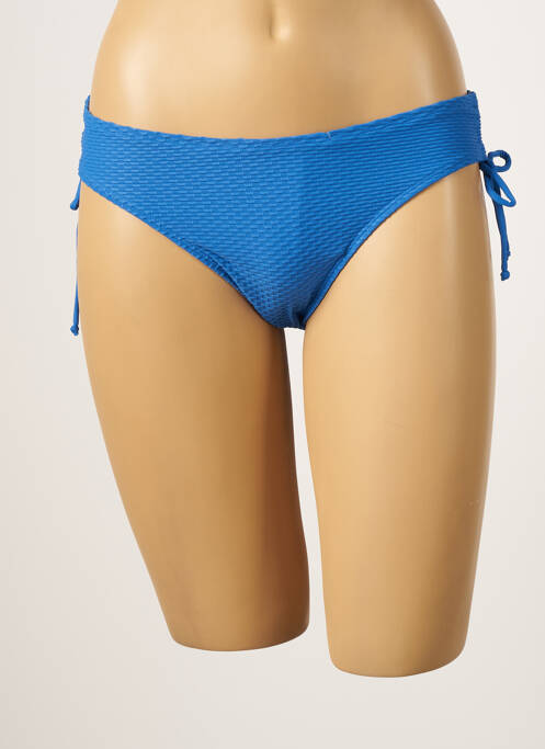 Bas de maillot de bain fermeture liens à nouer culotte bleu VARIANCE femme