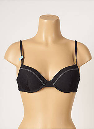 Haut de maillot de bain haut soutien-gorge moulé haut soutien-gorge moulé noir CHERRY BEACH femme