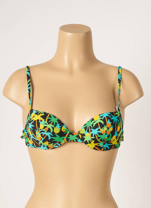 Haut de maillot de bain haut soutien-gorge moulé haut soutien-gorge moulé noir VARIANCE femme