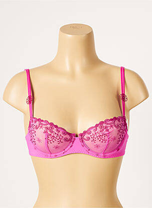 Soutien-gorge broderie haut soutien-gorge emboitant rose SIMONE PERELE femme