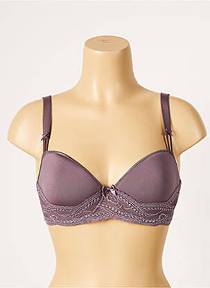Soutien-gorge tissage dentelle haut soutien-gorge moulé violet SIMONE PERELE femme