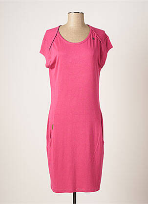 Robe mi-longue manches courtes manches courtes rose RAGWEAR femme