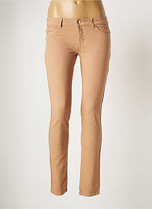 Pantalon slim taille basse taille basse beige ATHÉ femme