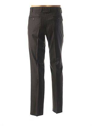 Pantalon droit fermeture zippée sous rabat avec crochet taille normale noir ERMENEGILDO ZEGNA homme