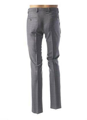 Pantalon droit fermeture zippée sous rabat avec crochet taille normale gris ERMENEGILDO ZEGNA homme