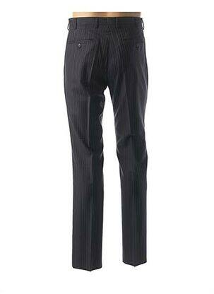 Pantalon droit fermeture zippée sous rabat avec crochet taille normale bleu ERMENEGILDO ZEGNA homme