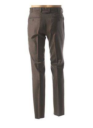 Pantalon droit fermeture zippée sous rabat avec crochet taille normale gris ERMENEGILDO ZEGNA homme