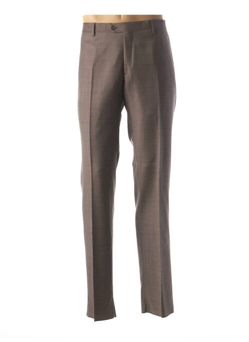 Pantalon droit tissage chiné taille normale beige ERMENEGILDO ZEGNA homme