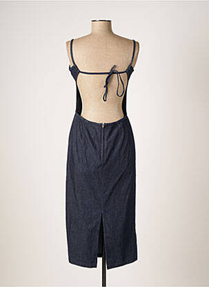 Robe mi-longue fermeture zippée au dos fines bretelles bleu MISS SIXTY femme