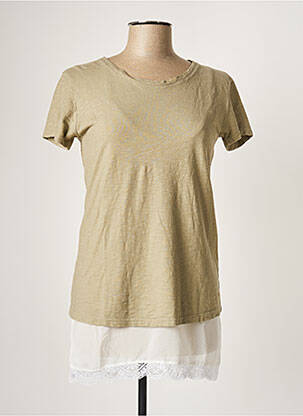 Tunique manches courtes tissage jersey vert IMPERIAL femme
