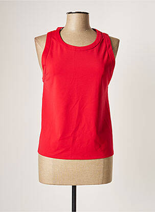 Top tissage jersey sans manche rouge IMPERIAL femme