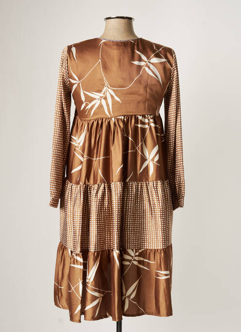 Robe courte marron DIXIE pour femme