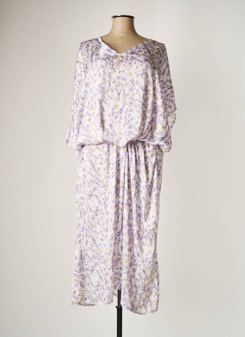 Robe mi-longue violet JAD pour femme