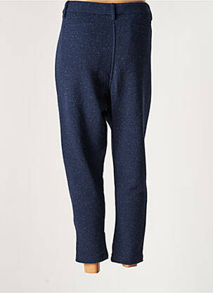 Pantalon chino fermeture zippée sous rabat boutonné taille normale bleu IMPERIAL femme