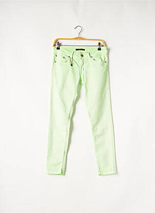 Jeans coupe slim broderie rivets taille basse vert IMPERIAL femme