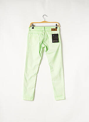 Jeans coupe slim broderie rivets taille basse vert IMPERIAL femme