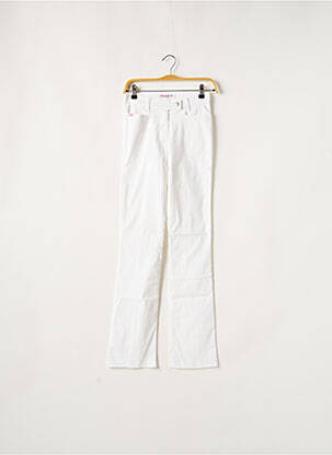 Pantalon droit stretch taille haute blanc MISS SIXTY femme