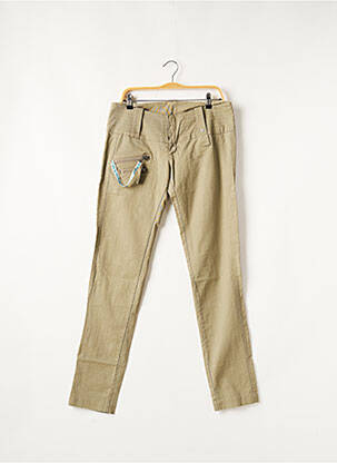 Pantalon slim broderie rivets taille normale vert DIESEL femme