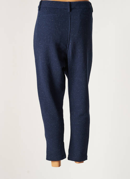Pantalon chino fermeture zippée sous rabat boutonné taille normale bleu IMPERIAL femme
