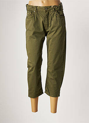 Pantacourt stretch taille normale vert DIXIE femme