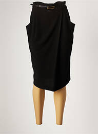 Jupe mi-longue fermeture zip latéral noir DIXIE femme