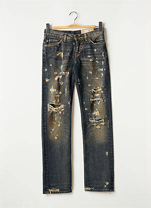 Jeans coupe droite broderie rivets taille basse bleu REPLAY femme