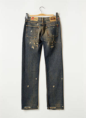 Jeans coupe droite broderie rivets taille basse bleu REPLAY femme