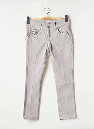 Pantalon 7/8 stretch taille basse gris YOU femme