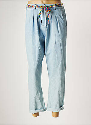Pantalon 7/8 bleu BISCOTE pour femme