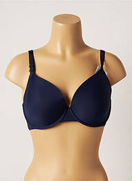 Soutien-gorge effet matière satinée haut soutien-gorge moulé bleu SIMONE PERELE femme