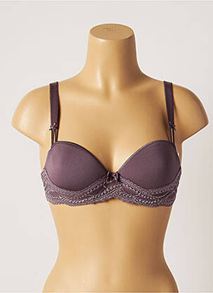 Soutien-gorge tissage dentelle haut soutien-gorge moulé violet SIMONE PERELE femme