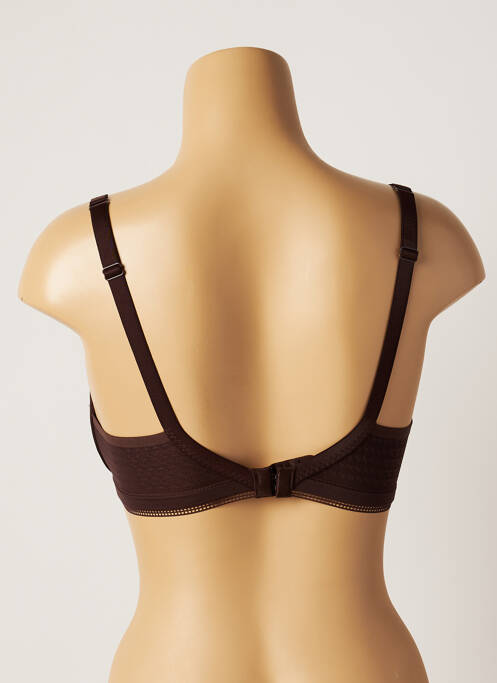 Soutien-gorge effet matière satinée haut soutien-gorge moulé marron SIMONE PERELE femme