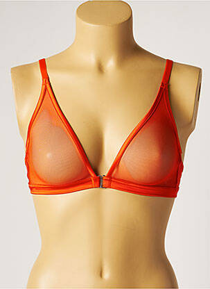 Soutien-gorge sans armature haut triangles orange IMPLICITE femme