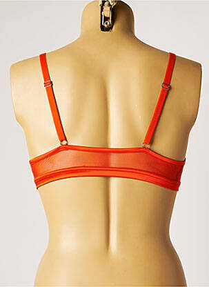 Soutien-gorge sans armature haut triangles orange IMPLICITE femme