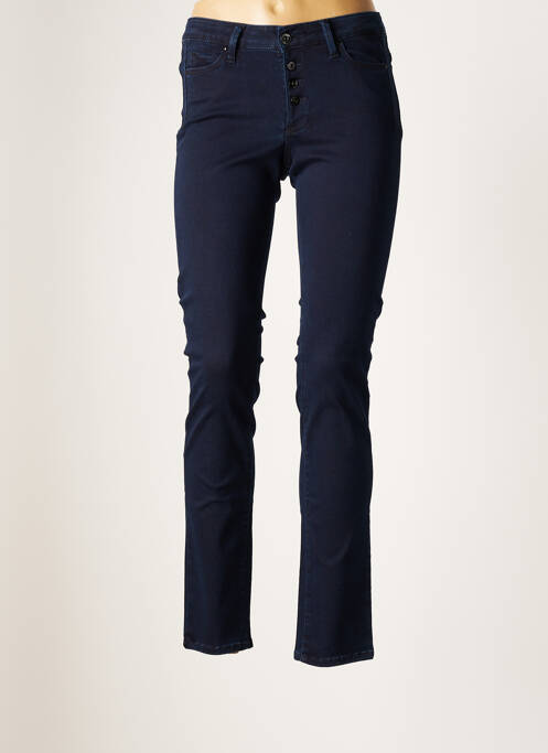 Pantalon droit bleu KANOPE pour femme