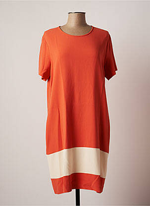 Robe mi-longue orange ANTONELLI FIRENZE pour femme