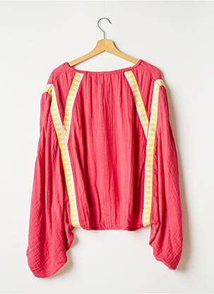Blouse col rond manches longues rouge SHA'CHA femme