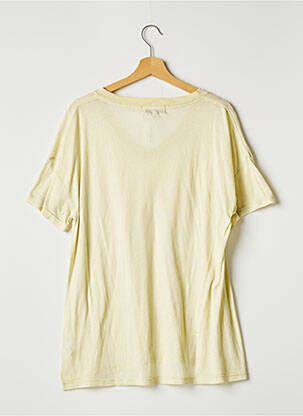 T-shirt col v manches courtes jaune WILDFOX femme