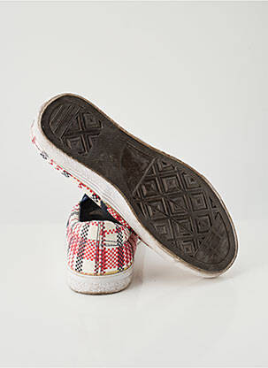 Slip ons bout rond talon plat jusqu'à 3cm rouge WOMEN ONLY femme
