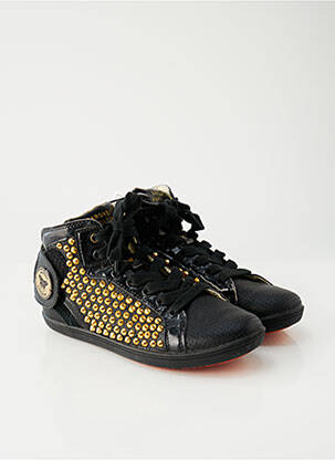 Baskets bout rond talon plat jusqu'à 3cm noir BARONS PAPILLOM femme