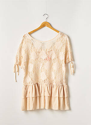 Robe courte manches courtes manches courtes rose MANOUSH femme