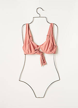 Haut de maillot de bain stretch haut soutien-gorge balconnet rose AHURANI femme