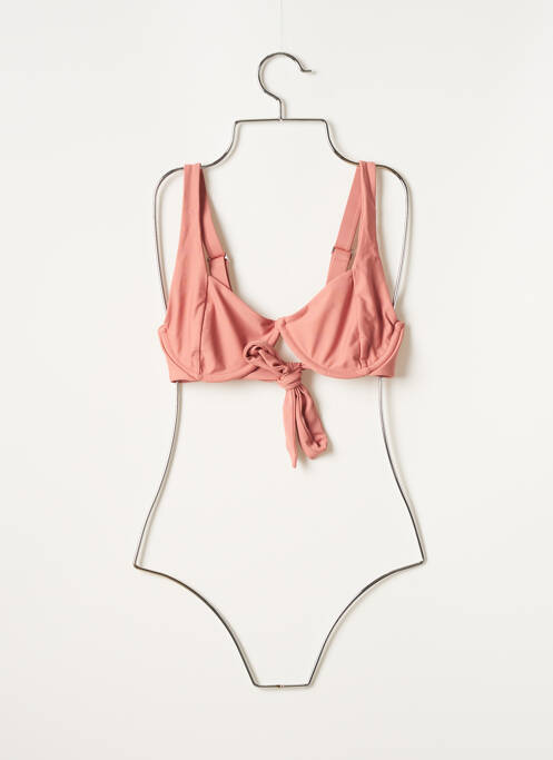 Haut de maillot de bain stretch haut soutien-gorge balconnet rose AHURANI femme